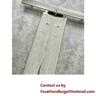 chanel Mixed Fibers WHITE PANTS P76849 2024