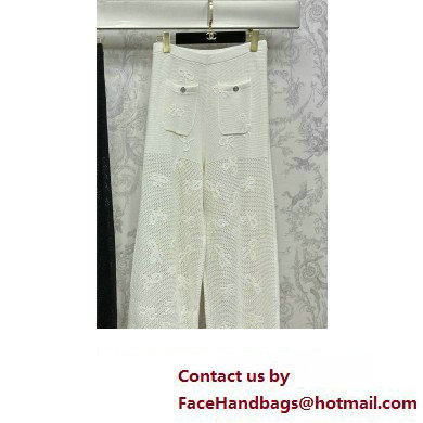 chanel Mixed Fibers WHITE PANTS P76849 2024