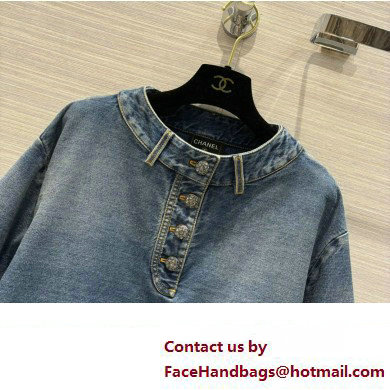 chanel Washed Denim Blue blouse P76797 2024 - Click Image to Close