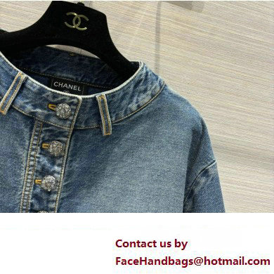 chanel Washed Denim Blue blouse P76797 2024