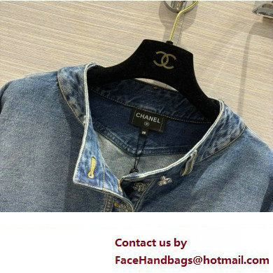 chanel Washed Denim Blue blouse P76797 2024