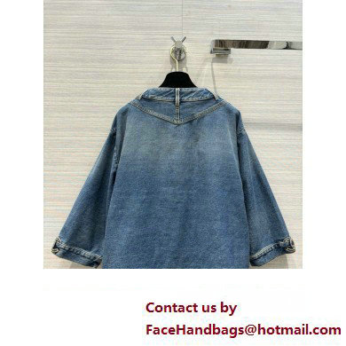 chanel Washed Denim Blue blouse P76797 2024