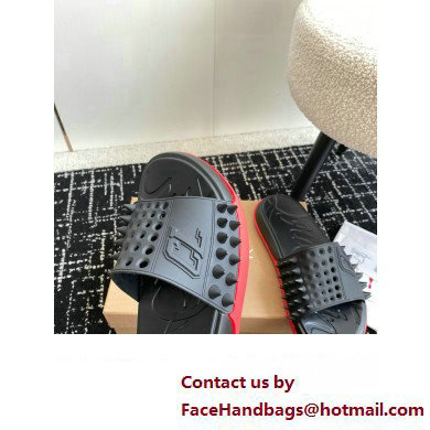 christian louboutin Take It Easy spiked slides black 2024