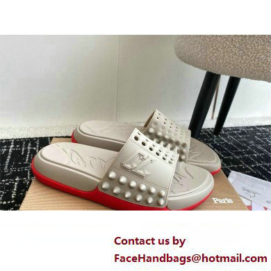 christian louboutin Take It Easy spiked slides off white 2024