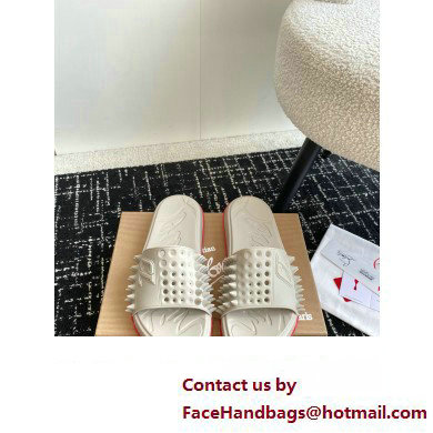 christian louboutin Take It Easy spiked slides off white 2024