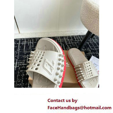 christian louboutin Take It Easy spiked slides off white 2024