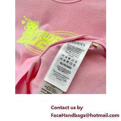 gucci Cotton jersey T-shirt pink 723566 2024