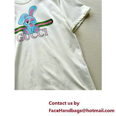 gucci Cotton jersey printed T-shirt off white 776596 2024