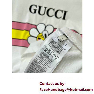 gucci Cotton jersey printed T-shirt white 723566 2024