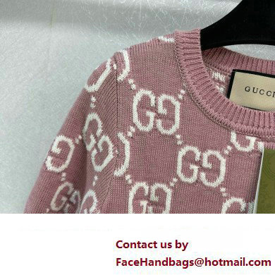 gucci GG knit wool top 772888 pink 2024 - Click Image to Close