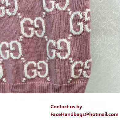 gucci GG knit wool top 772888 pink 2024