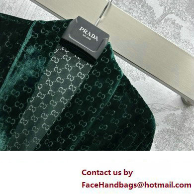 gucci GG velvet shirt green 772365 2024