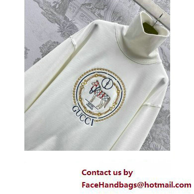 gucci Jersey sweatshirt with embroidery off white 2024