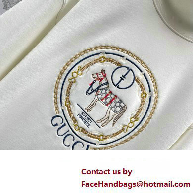 gucci Jersey sweatshirt with embroidery off white 2024