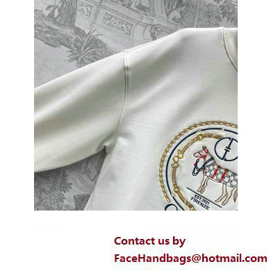 gucci Jersey sweatshirt with embroidery off white 2024