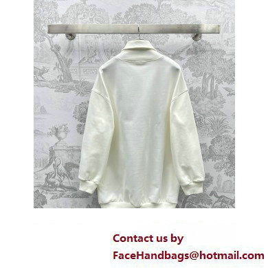 gucci Jersey sweatshirt with embroidery off white 2024