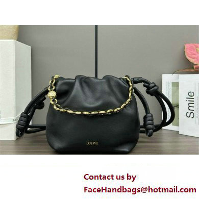 loewe Mini flamenco purse bag in mellow nappa lambskin BLACK 2024 - Click Image to Close