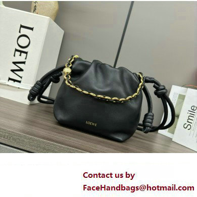 loewe Mini flamenco purse bag in mellow nappa lambskin BLACK 2024