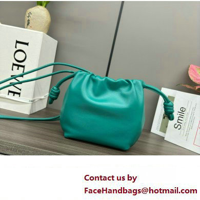 loewe Mini flamenco purse bag in mellow nappa lambskin Emerald Green 2024