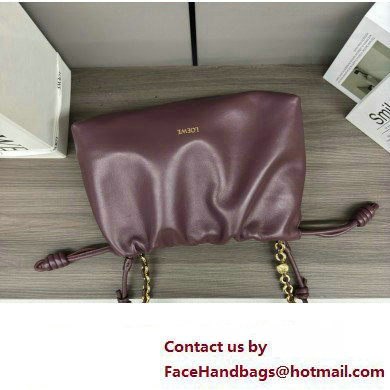 loewe flamenco purse in mellow nappa lambskin 012403 dark burgundy 2024