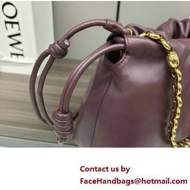 loewe flamenco purse in mellow nappa lambskin 012403 dark burgundy 2024