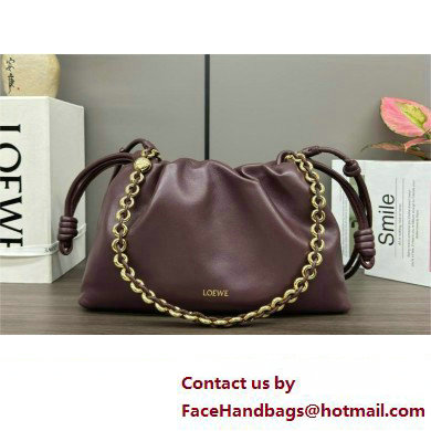 loewe flamenco purse in mellow nappa lambskin 012403 dark burgundy 2024