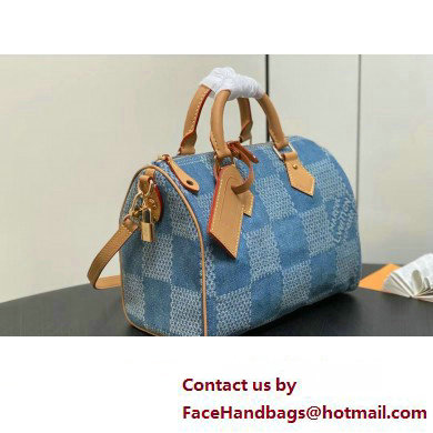 louis vuitton Damier Denim 3D speedy 25 bag 2024