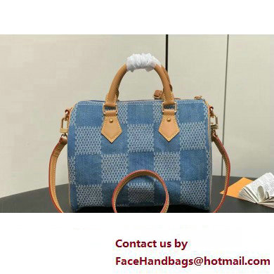 louis vuitton Damier Denim 3D speedy 25 bag 2024