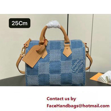 louis vuitton Damier Denim 3D speedy 25 bag 2024