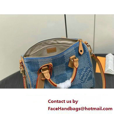 louis vuitton Damier Denim 3D speedy 25 bag 2024