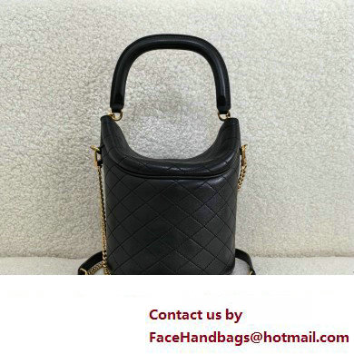 saint laurent gaby bucket bag in lambskin black(original quality) - Click Image to Close