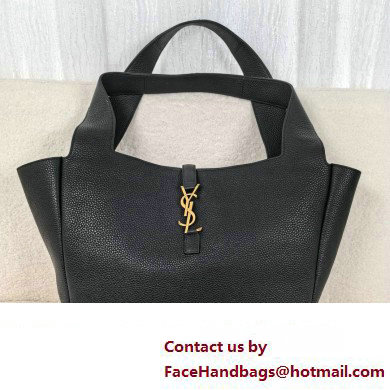 saint laurent le 5 à 7 bea bag in grained leather black 2024(original quality)