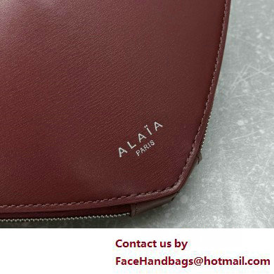 Alaia Le Coeur Heart Bag in calfskin burgundy 2025