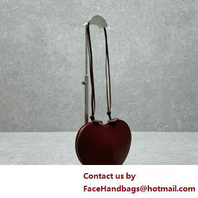 Alaia Le Coeur Heart Bag in calfskin burgundy 2025