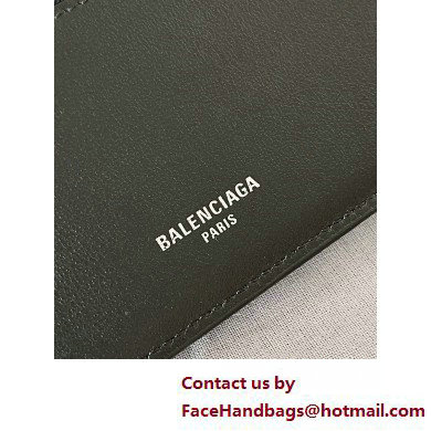 Balenciaga Men's Passport Long Wallet 2 Tickets in GREEN 2025