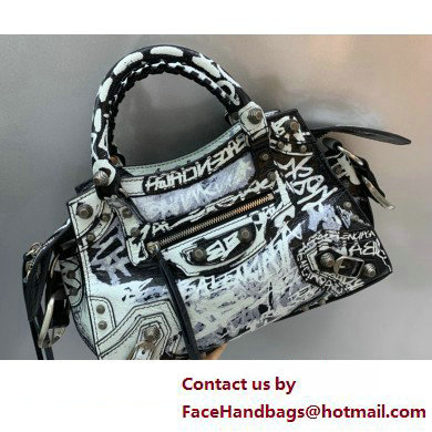 Balenciaga Neo Cagole XS Handbag in Graffiti Black 2025