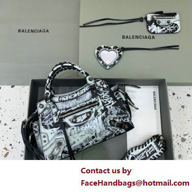 Balenciaga Neo Cagole XS Handbag in Graffiti Black 2025