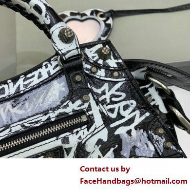 Balenciaga Neo Cagole XS Handbag in Graffiti Black 2025