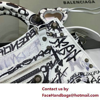 Balenciaga Neo Cagole XS Handbag in Graffiti White 2025