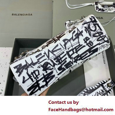 Balenciaga Neo Cagole XS Handbag in Graffiti White 2025