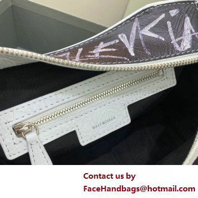 Balenciaga Neo Cagole XS Handbag in Graffiti White 2025