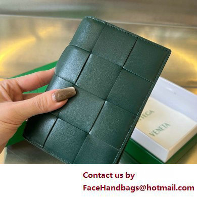 Bottega Veneta Cassette Passport Holder dark green 2025