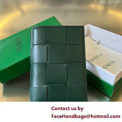 Bottega Veneta Cassette Passport Holder dark green 2025