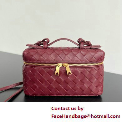 Bottega Veneta Intrecciato leather BANG BANG vanity case CHERRY 2025