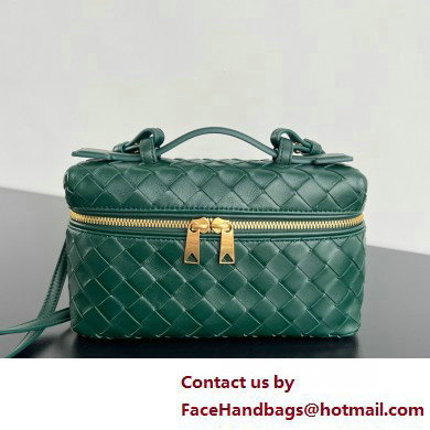 Bottega Veneta Intrecciato leather BANG BANG vanity case DARK GREEN 2025