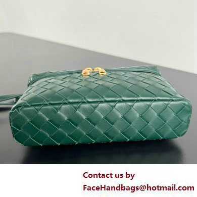 Bottega Veneta Intrecciato leather BANG BANG vanity case DARK GREEN 2025