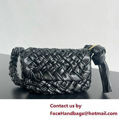 Bottega Veneta Intrecciato leather Kalimero Citta SHOULDER BAG BLACK 2025