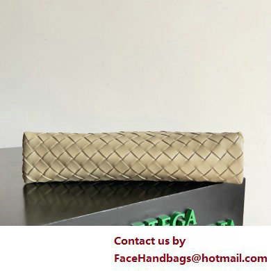 Bottega Veneta Intrecciato leather pouch Clutch Bag Beige