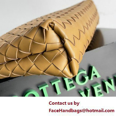 Bottega Veneta Intrecciato leather pouch Clutch Bag Brown