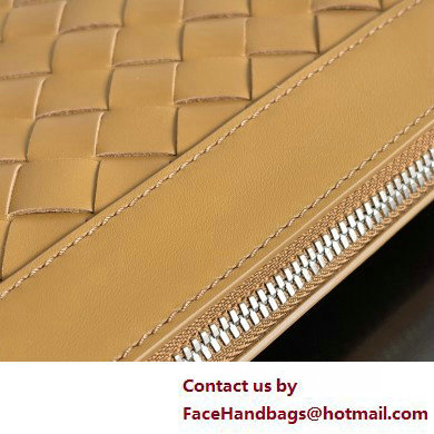 Bottega Veneta Intrecciato leather pouch Clutch Bag Brown